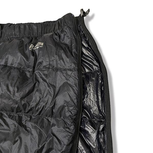 プロモンテ PUROMONTE ダウンパンツ70 七分丈 フルオープン ブラック