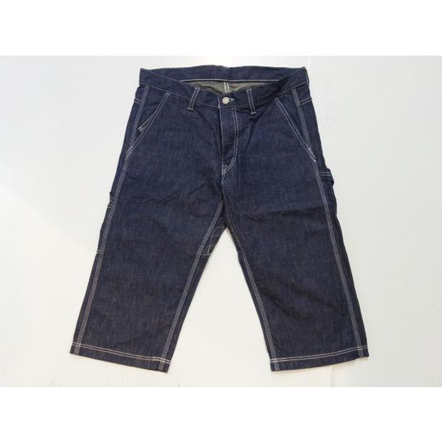 日本製 桃太郎ジーンズ 出陣レーベル ダブルヒップ クロップドパンツ