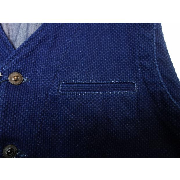 【新品】廃盤 04-010桃太郎ジーンズ刺し子ベスト 桃太郎ジーンズ（MOMOTARO JEANS） 【04-010】刺し子ベスト : ムーヴ