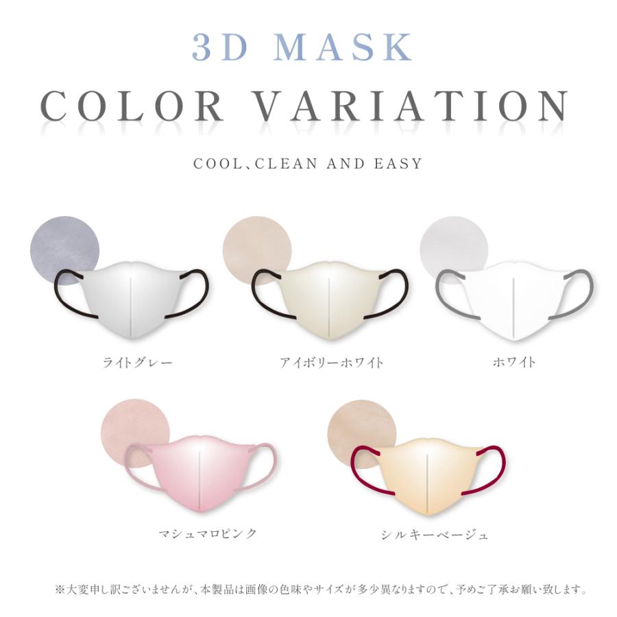 冷感マスク マスク 不織布 立体 3Dマスク 10枚 小顔マスク バイ