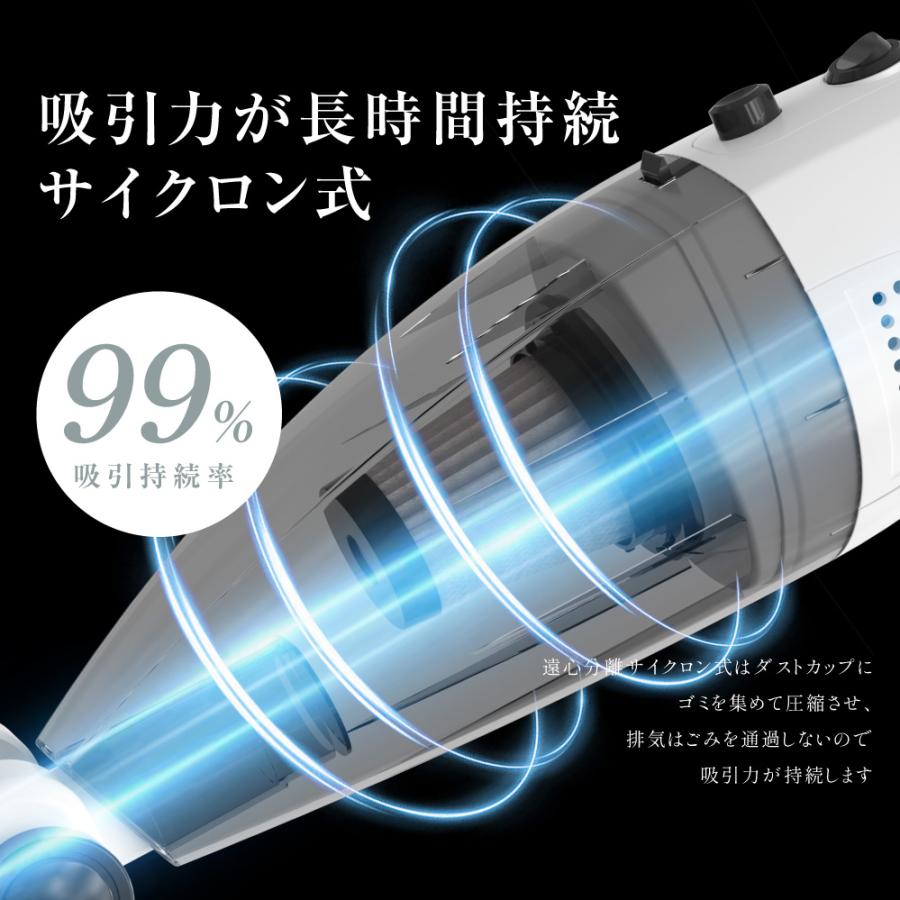 掃除機 PURETE+ サイクロン 2WAY ハンディー クリーナー ハンディ