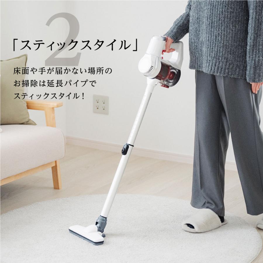 掃除機 コードレス サイクロン式 10000pa 超強力吸引 2way コンパクト