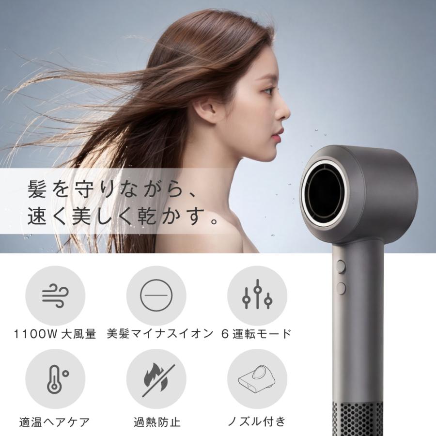 ヘアドライヤー 大風量 速乾 2025新型 ドライヤー マイナスイオン 軽量