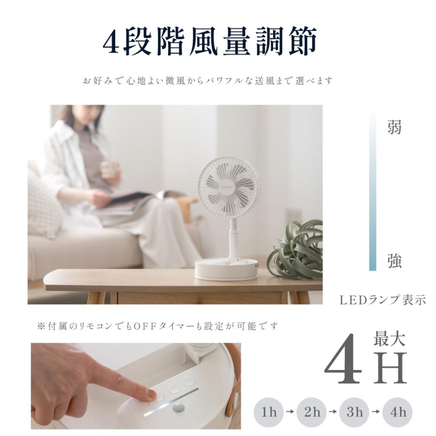 扇風機 卓上 USB 充電式 吊り下げ 壁掛け キャンプ おしゃれ 小型