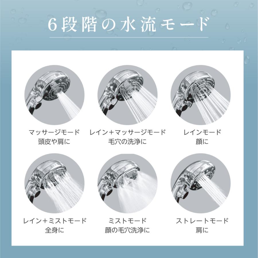 シャワーヘッド スキンケア 節水 高洗浄力 手元止水ボタン