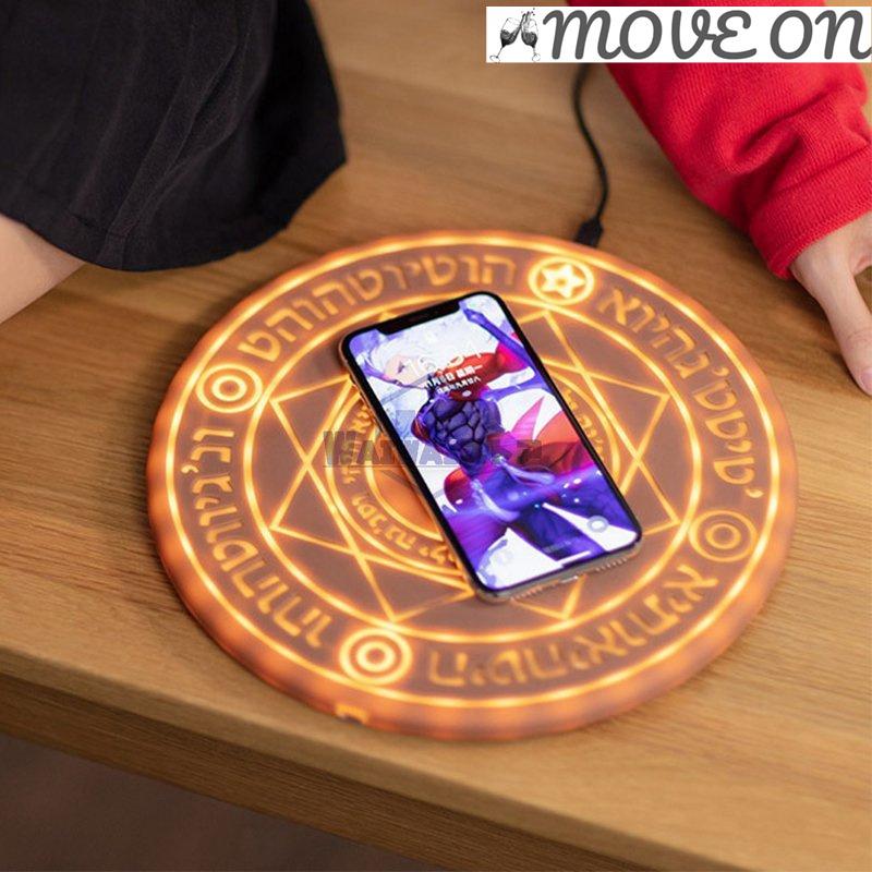 結婚祝い お誕生日 わかいい 10ワット 高速充電ワイヤレス マジックサークル 魔方陣充電器 魔法陣 ワイヤレス充電器 お礼 無線充電 ワイヤレスチャージャー Iphone ワイヤレス充電器 カラー ピンク Www We Job Com