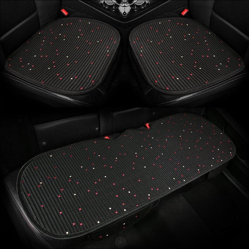 年末のプロモーション 車用 シートカバーセット 前座席用2枚 後部座席用1枚 カーシートカバー 座布団 シートクッション 座席シート 3枚組 カー用品 Rmb Com Ar