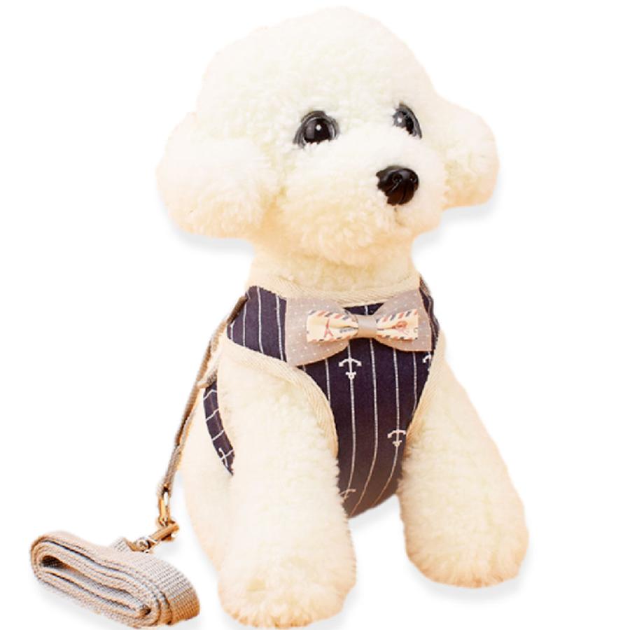 犬 ハーネス リード セット ストライプ アンカー かわいい ペット用品 犬服 猫服 安全 脱げない 小型犬 中型犬 散歩 介護用 旅行 お出かけ 最大 オフ