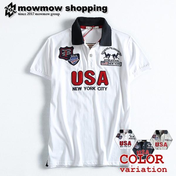 ゴルフウェア Polo ポロシャツ ゴルフシャツ メンズ 夏 スポーツウェア 半袖 アメカジ Ta Pmmix0028 ふるさと割