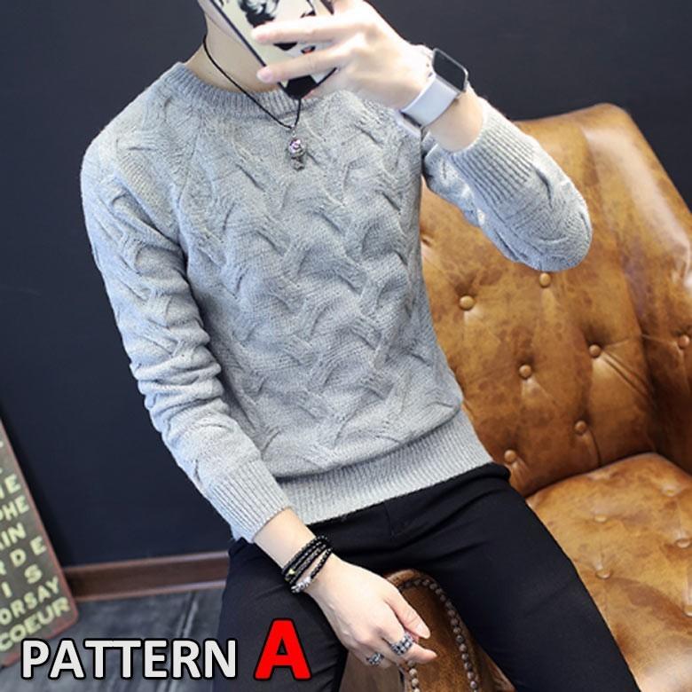 メンズ 薄手ニット セーター クルーネック お兄系 Ta Sonit00 Ta Sonit00 Mowmow 通販 Yahoo ショッピング