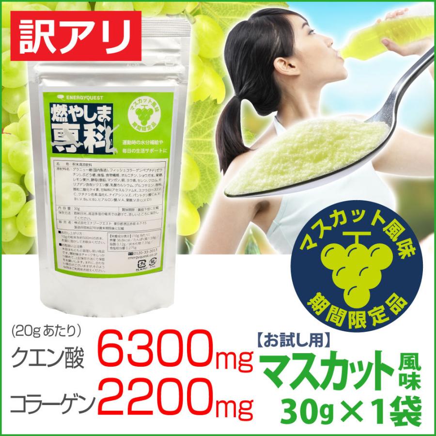 燃やしま専科 クエン酸 コラーゲン サプリ ダイエット コラーゲンドリンク 粉末 マスカット お試し用 30g Eq40 スポーツドリンクの燃やしま専科 通販 Yahoo ショッピング