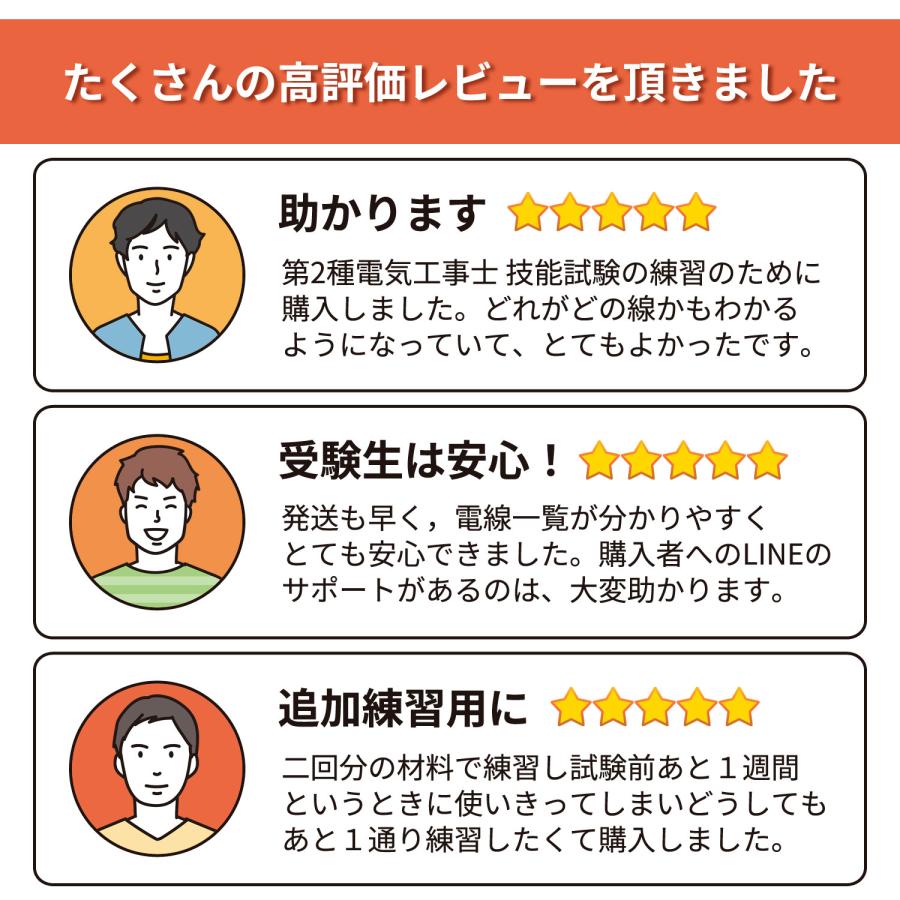 第二種 電気工事士 技能試験セット 電線1回分 2026年版 モズシリーズ