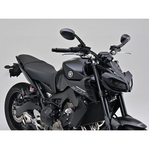 デイトナ パラレルミラー オーバル ブラストブラック左右セット パラレルミラー オーバル 左用 ブラストブラック（新保安基準