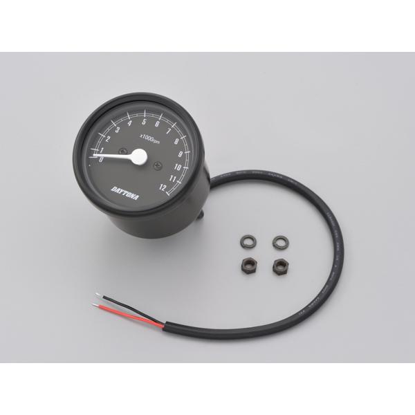 デイトナ 機械式タコメーター Φ60 (12000rpm) ブラックボディ/ブラックパネル (15630) | DAYTONA（バイク用品）