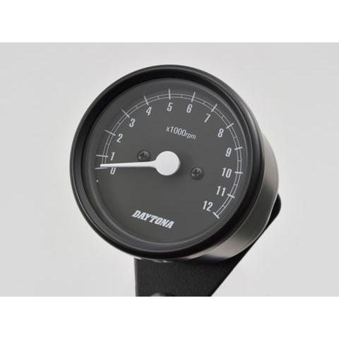 デイトナ 機械式タコメーター Φ60 (12000rpm) ブラックボディ/ブラックパネル (15630) | DAYTONA（バイク用品） | 01