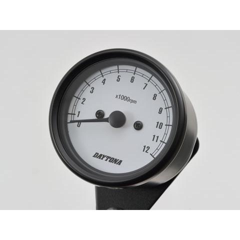 デイトナ 機械式タコメーター Φ60 (12000rpm) ブラックボディ/ホワイトパネル (15631)_1
