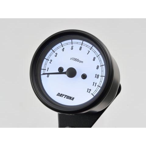 デイトナ 機械式タコメーター Φ60 (12000rpm) ブラックボディ/ホワイトパネル (15631)_2