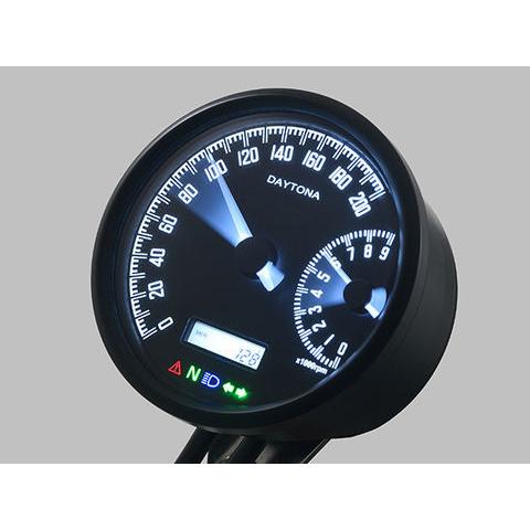 デイトナ DAYTONA 電気式スピード＆タコメーター Φ80 DAYTONA（デイトナ） VELONA W電気式スピード＆タコメーター φ80