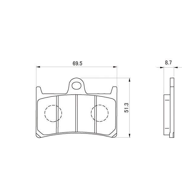 デイトナ ハイパーシンタードパッド 028 /69567 | DAYTONA（バイク用品） | 01