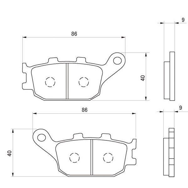 デイトナ ハイパーシンタードパッド 018 / 69565 | DAYTONA（バイク用品） | 01