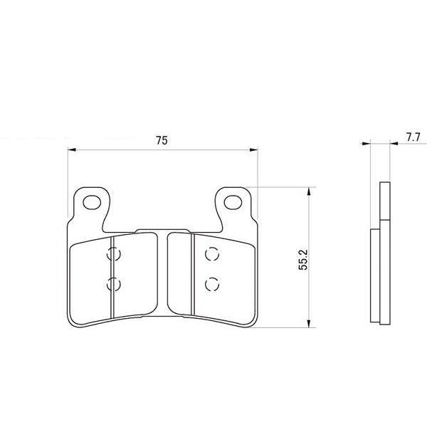 デイトナ ハイパーシンタードパッド 017 / 69564 | DAYTONA（バイク用品） | 01