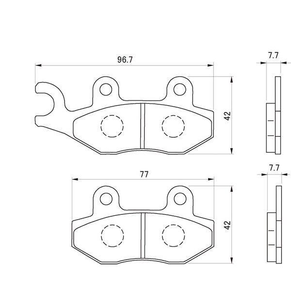 デイトナ ハイパーシンタードパッド 045 / 69621 | DAYTONA（バイク用品） | 01