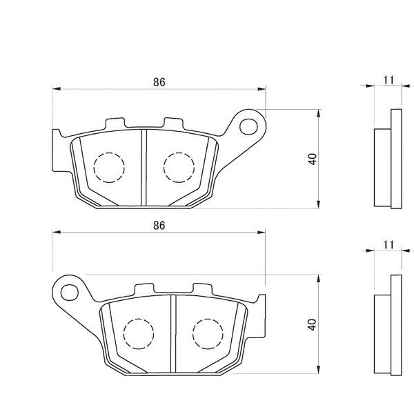 デイトナ ハイパーシンタードパッド 009 / 69558 | DAYTONA（バイク用品） | 01