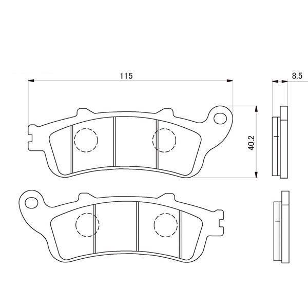デイトナ ハイパーシンタードパッド 013 / 69560 | DAYTONA（バイク用品） | 01
