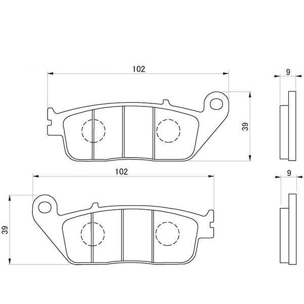 デイトナ ハイパーシンタードパッド 019 / 69566 | DAYTONA（バイク用品） | 01