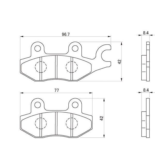 デイトナ ハイパーシンタードパッド 030 / 69579 | DAYTONA（バイク用品） | 01