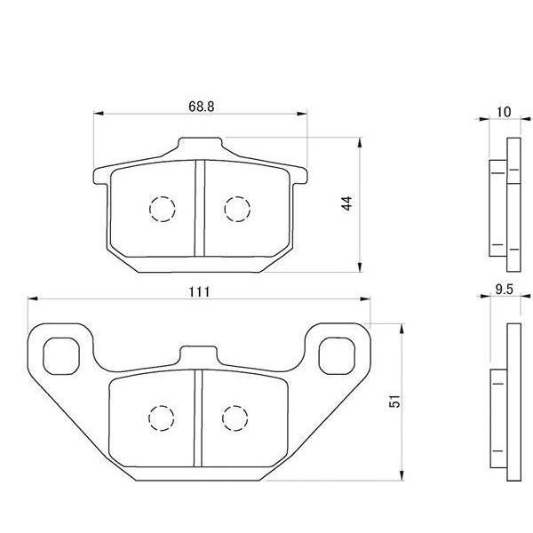 DAYTONA（バイク用品） デイトナ 赤パッド /79836 : porストア