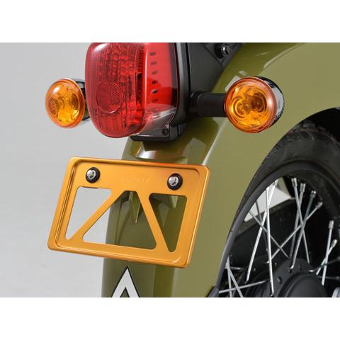 デイトナ 軽量ナンバープレートホルダー原付用角型/ゴールド (99627) | DAYTONA（バイク用品） | 01