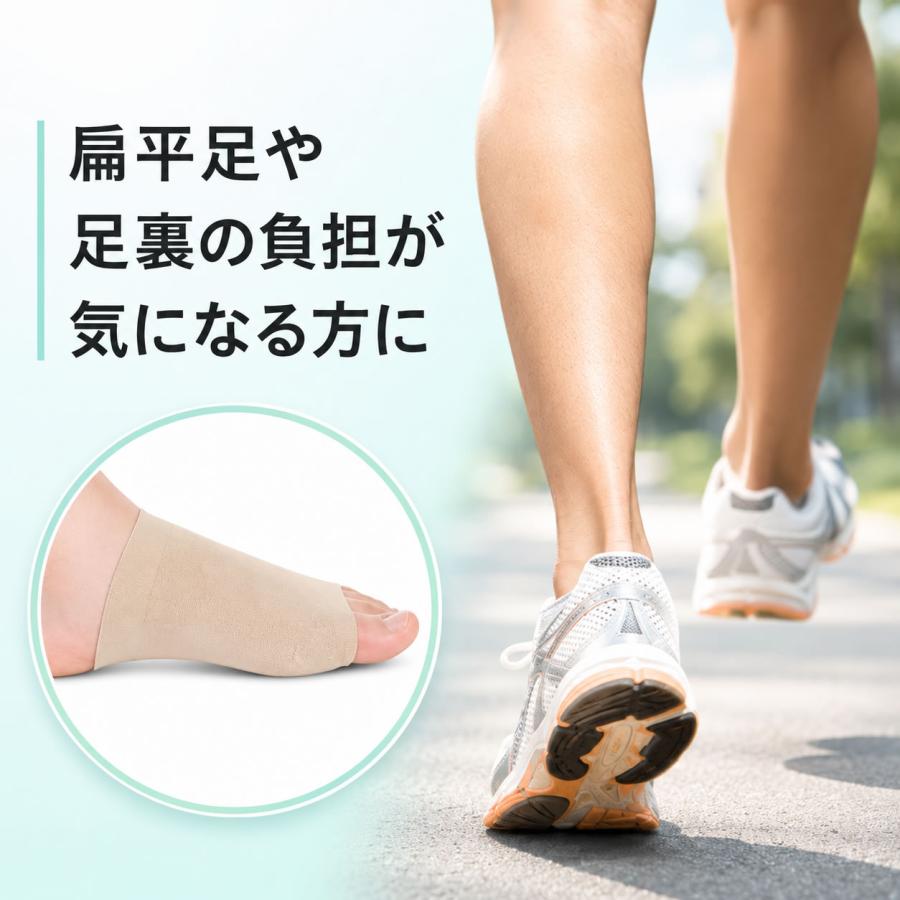 P10 足裏サポーター 扁平足サポーター 2個セット 足底筋膜炎 アーチサポーター 偏平足 土踏まず 医療 両足用 |  | 02