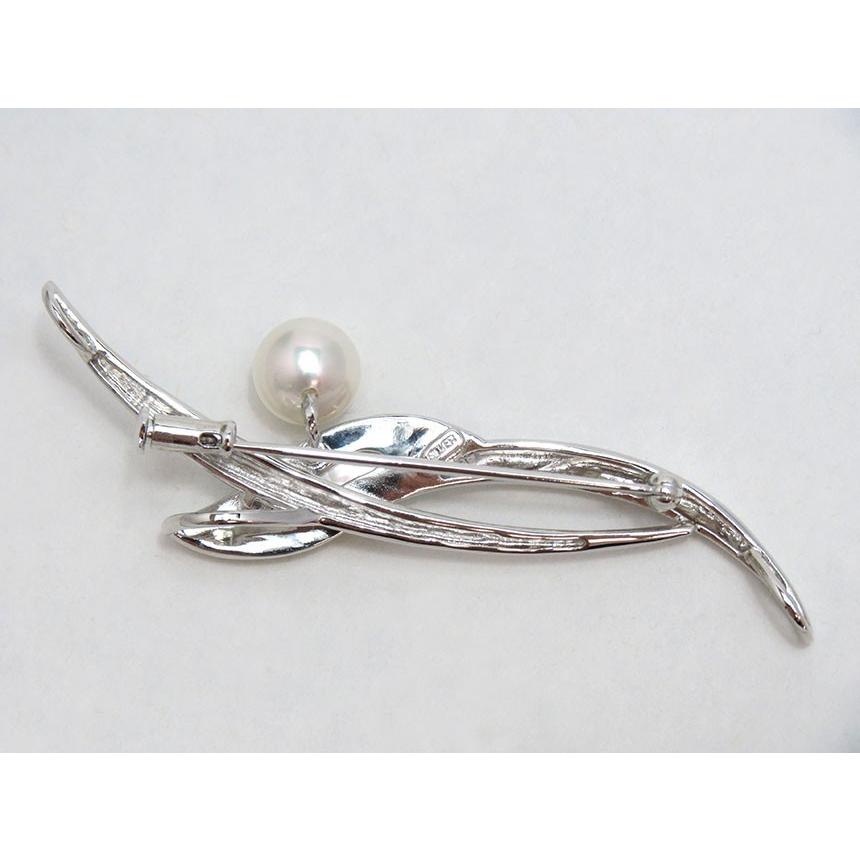 アコヤ真珠/白蝶貝 ブローチ パール 真珠 ギフト y-b-142 : 三重県真珠
