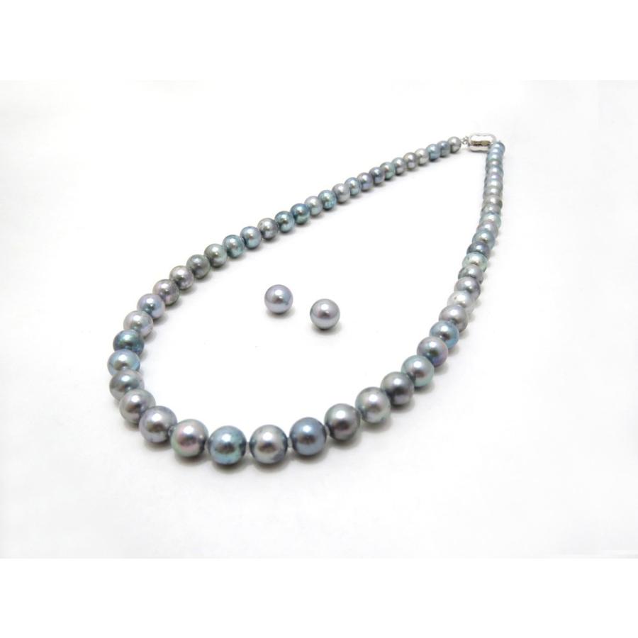 アコヤ真珠（グレー処理）ネックレスセット : 三重県真珠加工販売協同