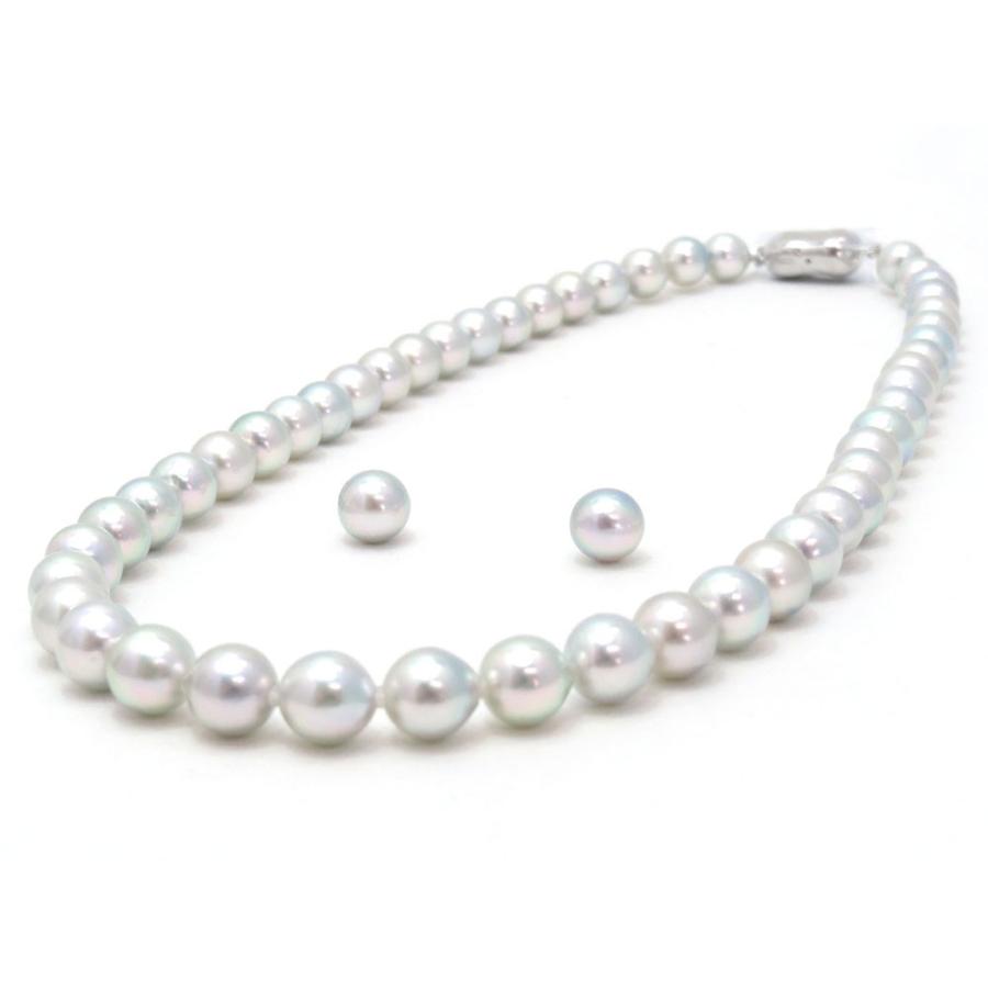 アコヤ真珠ナチュラルブルーネックレスセット 約7 5 8 0 7 5mm セミラウンド Sv Pt 約42cm Y N 6 Y N 6 三重県 真珠加工販売協同組合 Mpo 通販 Yahoo ショッピング