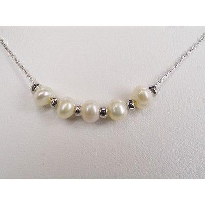 淡水パールデザインペンダントネックレス : 三重県真珠加工販売協同