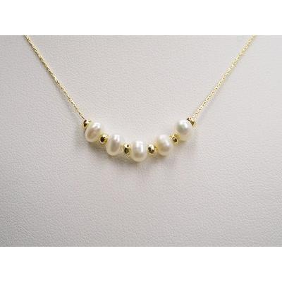 淡水パールデザインペンダントネックレス : 三重県真珠加工販売協同