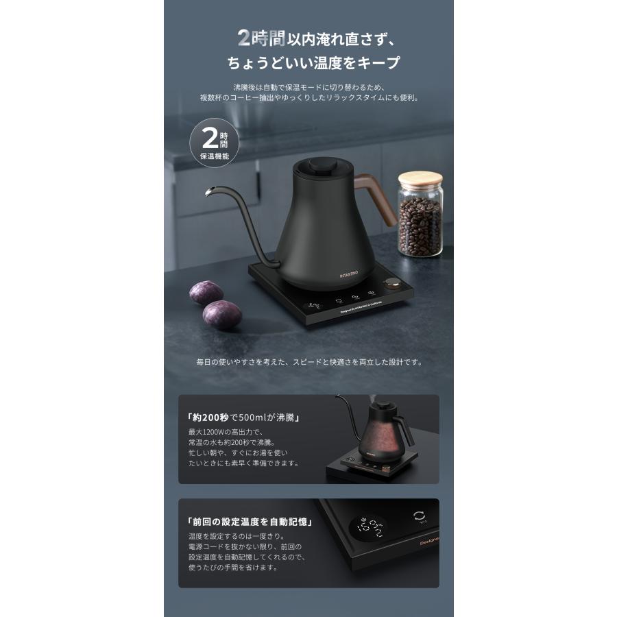 EPEIOS（エペイオス） intasting 爆買 電気ケトル コーヒー 0.9L 1°C