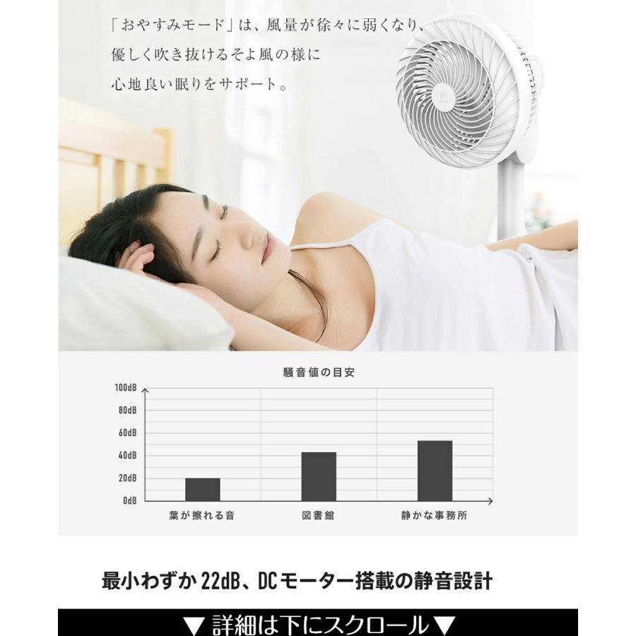 Epeios エペイオス 扇風機 サーキュレーター 冷風機 DCモーター 静音 省エネ アロマ対応 360度首振り タイマー付 換気 循環 1年保証 爆買の画像