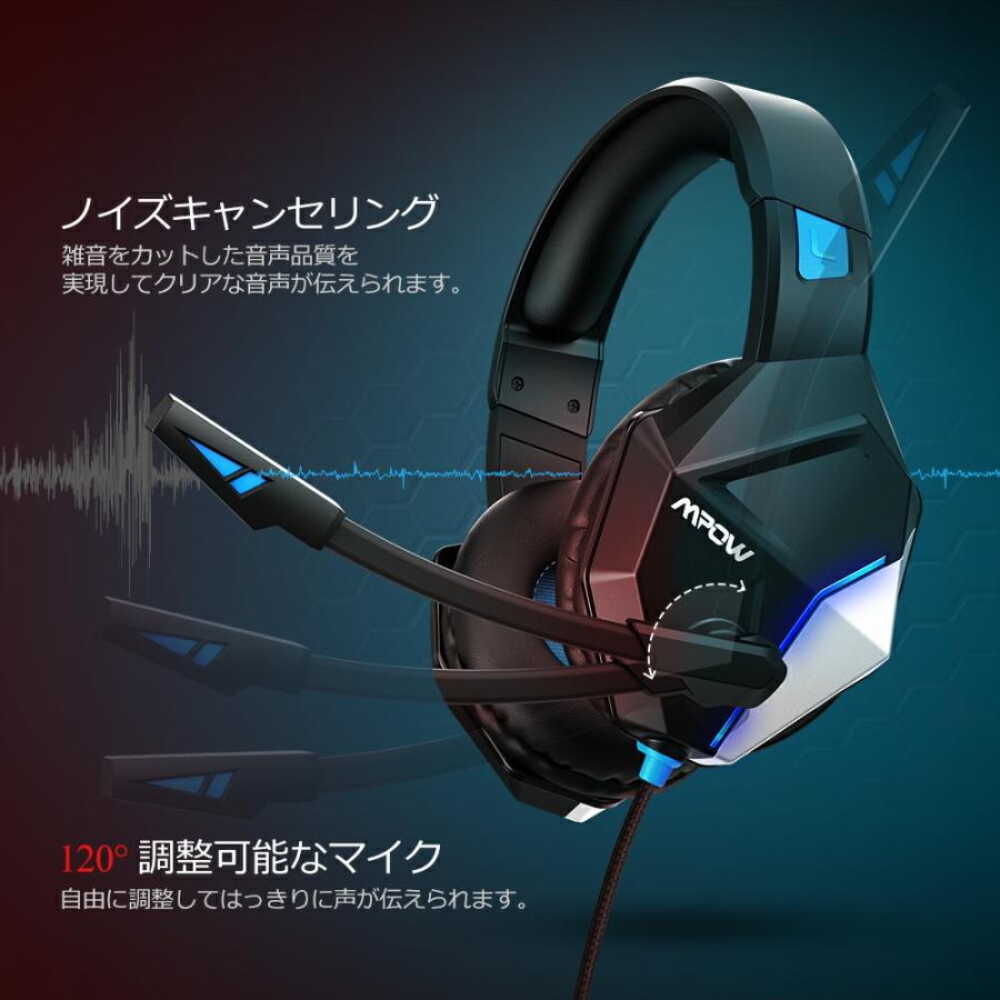Mpow Eg10 ゲーミングヘッドホン Ps4 Pc ヘッドホン マイク付き 有線 高音質 子供用 大人用 ヘッドホン ゲーム用 ヘッドホン ノイズキャンセリング Mpbh414ar Mpowjapan 通販 Yahoo ショッピング