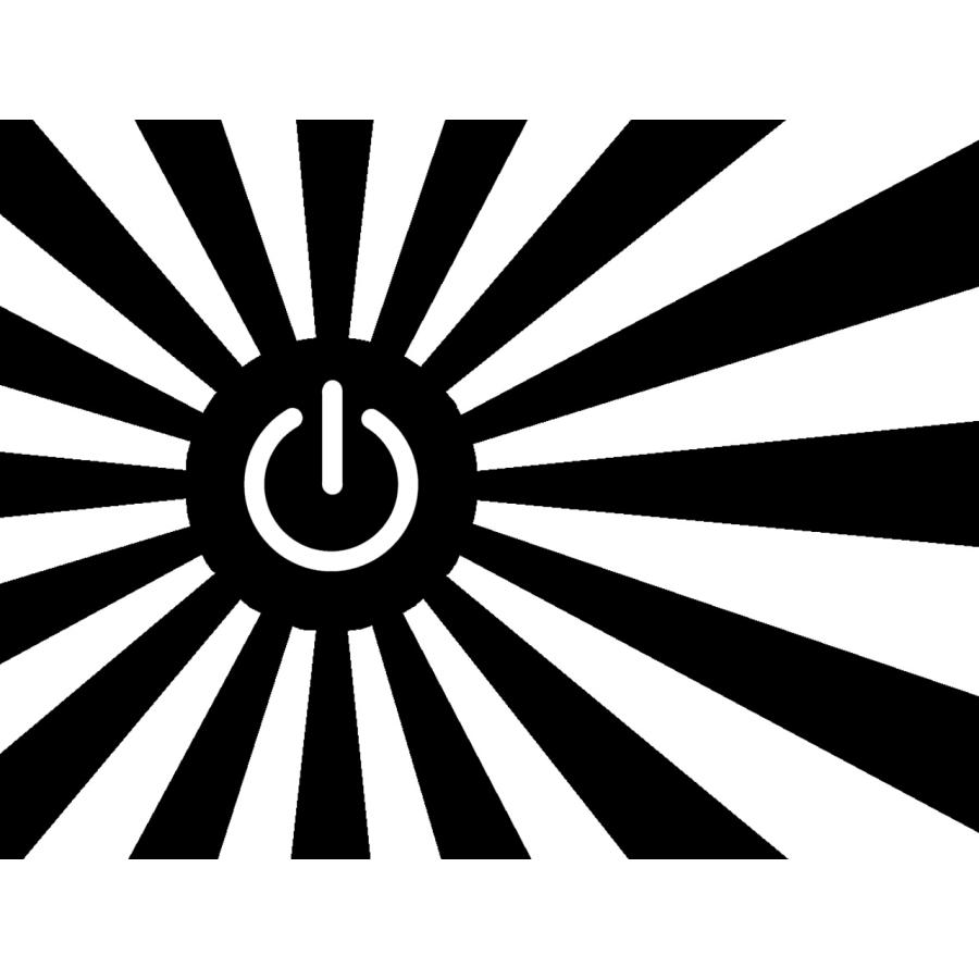 S. 59 給油口　ステッカー　日章旗　旭日旗　（電源ボタン　カッティングステッカー | 