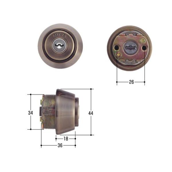 玄関取替交換用シリンダーＭＩＷＡ（ミワ）　U9シリンダー