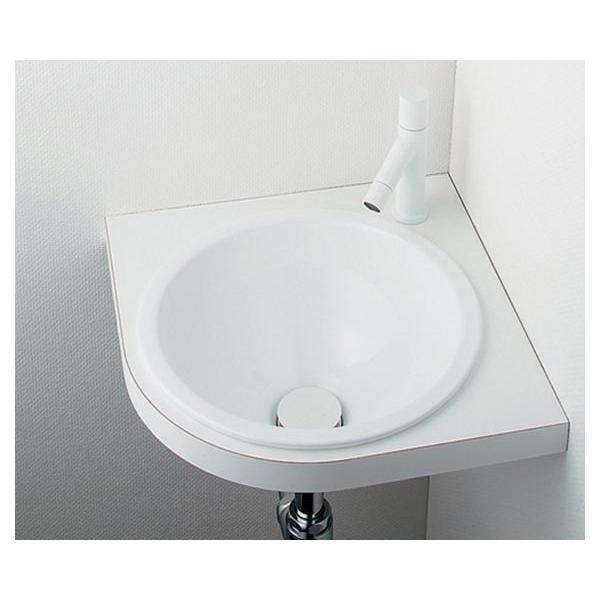 カクダイ　丸型手洗器　ホワイト　493-026-W