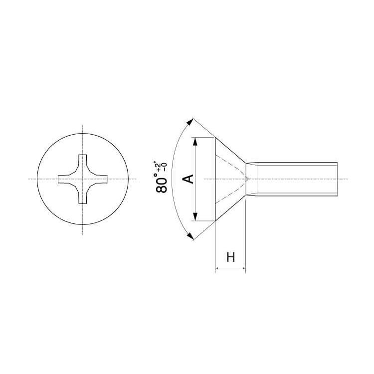 ステン(　)UNF(FLAT　材質(ステンレス)　8)　入数(300)　規格(#10-32X5