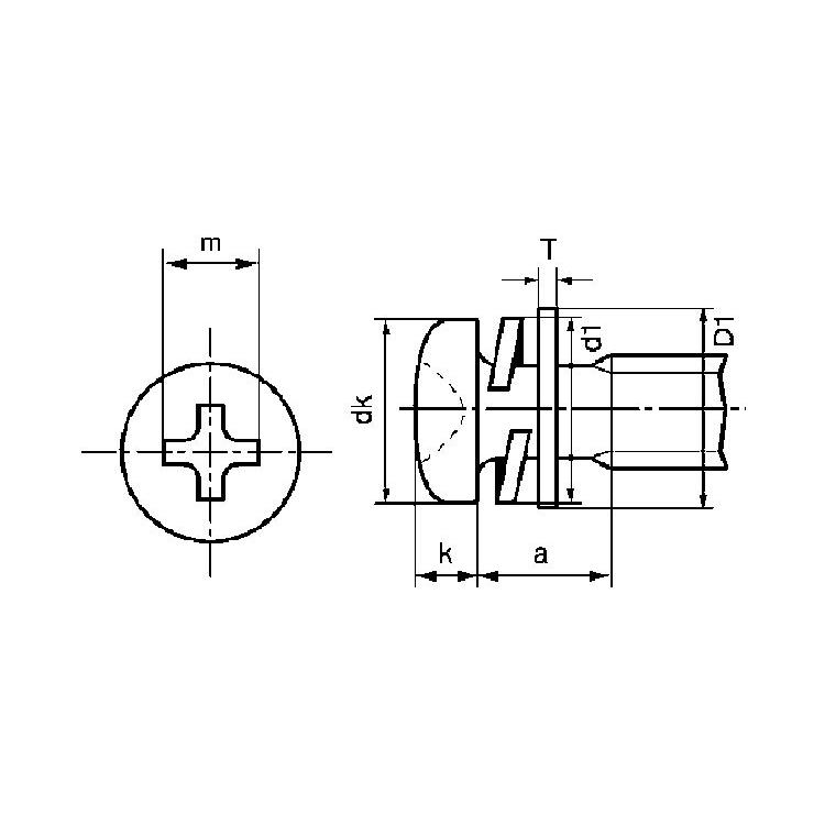 ＢＳ（＋）ナベＰ＝４　表面処理(ニッケル鍍金（装飾）　材質(黄銅)　規格(2X6)　入数(5000)