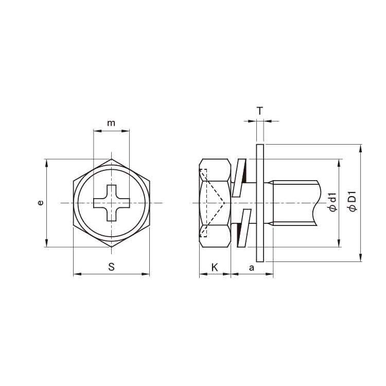 ＢＳ（＋）アプセットＰ＝３　表面処理(ニッケル鍍金（装飾）　材質(黄銅)　規格(8X20)　入数(150)