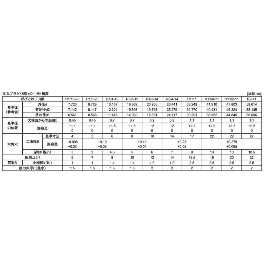 ＳＵＳプラグＢ（シズミ　材質(ステンレス)　規格(PT1　16)　入数(1000)