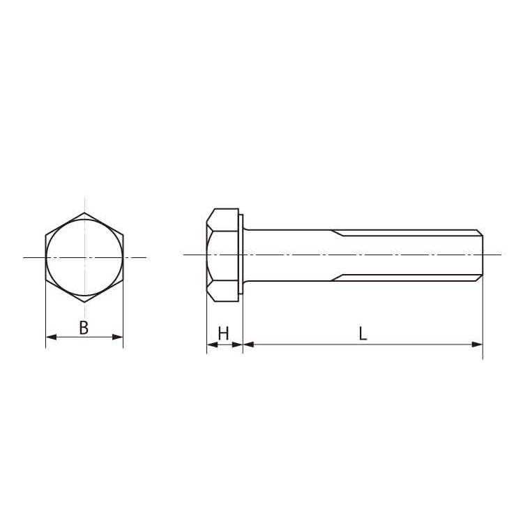 ステン6カクBT(UNF　材質(ステンレス)　規格(　16-24X3　4)　入数(100)