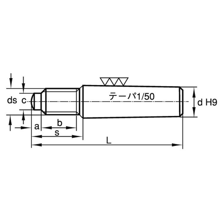 ソトネジツキ　テーパーピン　規格(6X65)　入数(100)